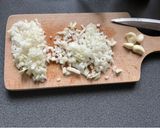 A picture of step 3 of Stuffed Baked Potatoes with TVP and Mushrooms.
