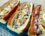 Foto del paso 5 de la receta: Brioche de cerdo a baja temperatura con cebolla crunch y salsa de quesos parmesano y cheddar