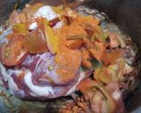 A picture of step 2 of Lauki gosht.