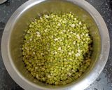 A picture of step 1 of Moong Bean Dhokla.