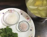 A picture of step 1 of Mango Mint Cooler.