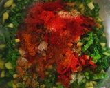 A picture of step 3 of Muli ki subji with maize flour.