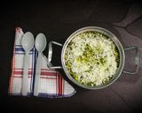 A picture of step 6 of Palak paneer pulao.