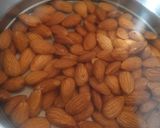 A picture of step 1 of Almond burfi.