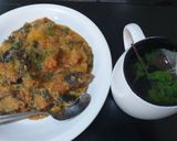 A picture of step 6 of Acha porridge.