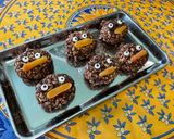 Une image de l'étape 14 de Fondants au chocolat, rice krispies, abricots et pistaches.
