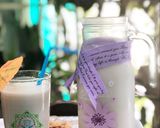 Hình bước làm 4 của món Sữa hạnh nhân matcha thơm ngon!