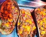 Foto del paso 6 de la receta: Berenjena rellena mixta de carne de cerdo y verduras