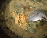 A picture of step 4 of Palak curry spinach curry.