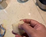 A picture of step 1 of Banana stem salad.