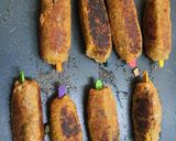 A picture of step 6 of Vegetable Seek Kebab.
