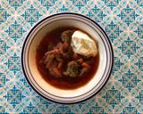 A picture of step 7 of Borsch/Борщ (beet soup).
