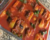 A picture of step 8 of Eggplant with Kofta.