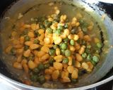 A picture of step 5 of Schezwan matar paneer corn masala.