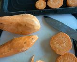 A picture of step 1 of Roasted Sweet Potatoes with Marshmallows and Walnuts.