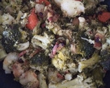 Foto del paso 3 de la receta: Brócoli con Patata, Zanahoria, Manzana y Panceta gratinado con Bechamel  y Mozzarella