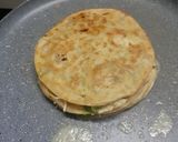A picture of step 6 of Leftover roti sandwich.