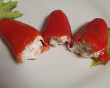 Foto del paso 1 de la receta: Pimientos rellenos de queso crema y atún