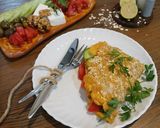 عکس مرحله 6 از دستور لقمه رژیمی تخم مرغ و جو دوسر پرک