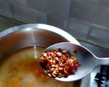 A picture of step 6 of Aloo bukharay ki chutney.