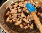 A picture of step 5 of Bourbon Chicken.