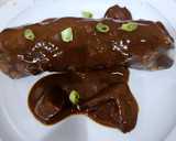Foto del paso 9 de la receta: Canelón de carrilleras de cerdo al vino tinto con setas de temporada