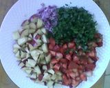 A picture of step 1 of Fruit Salsa.