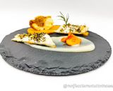 Foto del passaggio 5 della ricetta Branzino agli Aromi su Crema di Patate e Carote