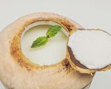 A picture of step 9 of Coconut pudding in real coconut.