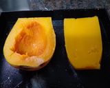 Foto del paso 1 de la receta: Calabaza rellena con milanesa al horno