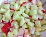 Hình bước làm 2 của món 🌱 Salad Đậu Gà & Trái Cây Thuần Chay (Vegan)