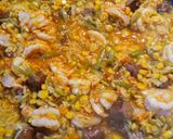 A picture of step 5 of Rice and Shrimp.