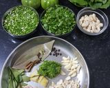 કાજુ અને લીલા લસણ નું શાક (Kaju Green Garlic Shak Recipe In Gujarati) રેસીપી સ્ટેપ1ફોટો
