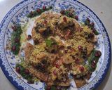 A picture of step 9 of Tortilla papdi chaat.