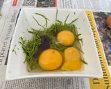 A picture of step 1 of Cha-om Omelet.
