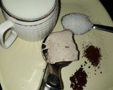 A picture of step 1 of Chocolate and coconut milk smoothie.