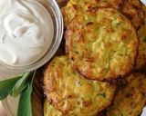 A picture of step 6 of Baked Zucchini Fritters.