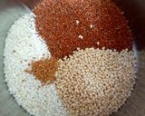 A picture of step 1 of Finger millet idly.