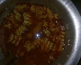 A picture of step 3 of Indomie with rice.