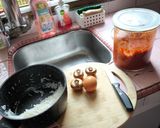 Gambar langkah 1 resipi NasGor Cendawan & Telur.