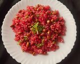 बीट रूट साबूदाना (beetroot sabudana recipe in Hindi) रेसिपी चरण 4 फोटो