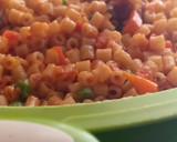 A picture of step 3 of Mac and veggies.