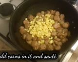 A picture of step 3 of Sausage corn macaroni pasta.