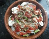 Foto del paso 4 de la receta: Merluza con calamar al horno fit
