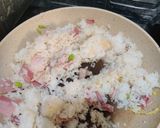 A picture of step 3 of Ham Fried Rice (ハムチャハン).