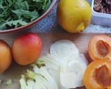 Foto del paso 2 de la receta: Ensalada de hinojo y frutas con flores de rúcula