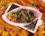 A picture of step 4 of Besan Bhindi Masala 😋😋😋😋.