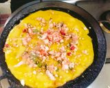 A picture of step 7 of Besan Cheela - paneer stuffed Besan cheela in 15 minutes / Healthy instant morning Breakfast chila.