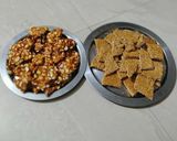 A picture of step 5 of Til and Peanut chikki.