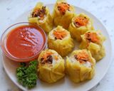 Foto langkah ke 3 dari resep Siomay (chicken and prawn dumplings).